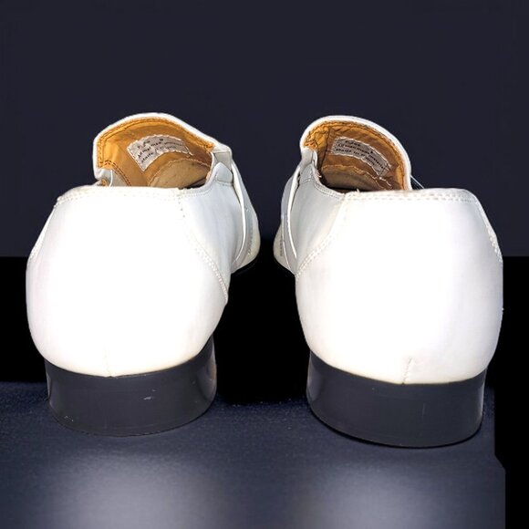 Men’s White square toe Slip-On Dress Shoes - Picture 4 of 7